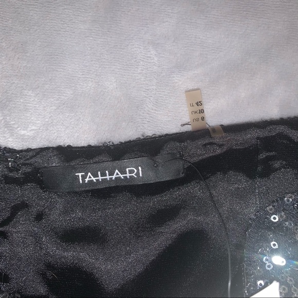 Tahari Sequined Skirt Black/Gunmetal - Picture 8 of 12